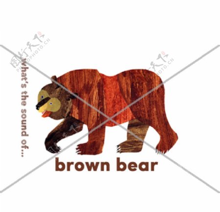 棕熊棕熊绘本素材