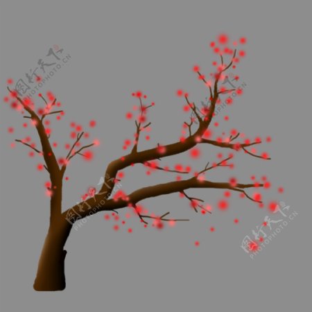 中国风桃花树素材可商用