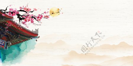 中国风唯美中秋节节日背景设计
