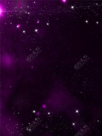 唯美紫色星空星河渐变梦幻简约商务原创背景