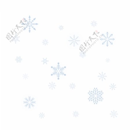 唯美飘浮雪花素材圣诞节春节冬季装饰图案