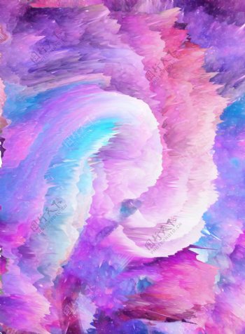 原创漩涡抽象3d质感粉紫背景素材