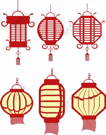 红色新年创意灯笼可商用