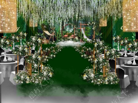 森林系森绿色婚礼