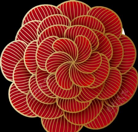 高档花朵分层高清红色