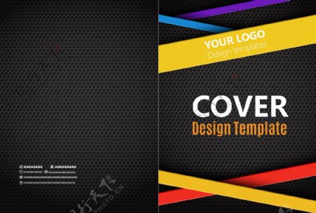 黑色简洁电子企业画册封面设计