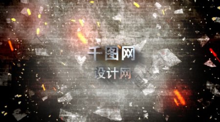 震撼大气火花揭示logo模板