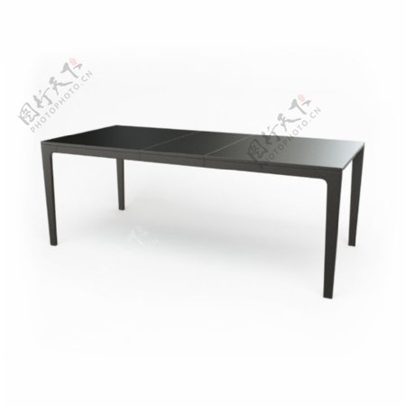 黑色简约家居桌子3d模型
