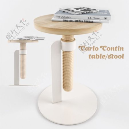 创意木质螺丝桌子3d模型