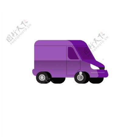箱式保温运输汽车紫色拉货车