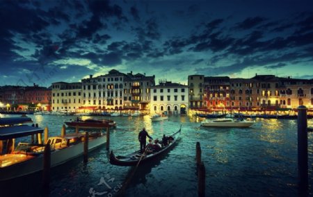 威尼斯小镇高清风景画