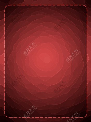 红色抽象玫瑰花边框背景