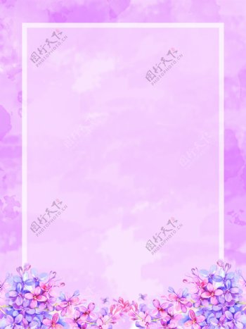紫色唯美花卉背景