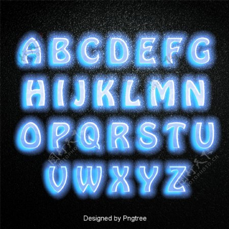 二十四个英文字母设置字体字体字体字体书法海报渐变霓虹3D可爱效果