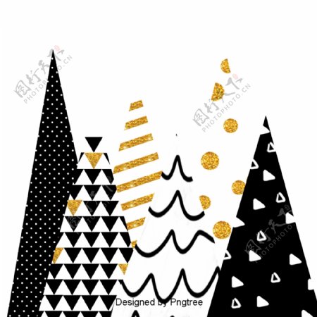 黑色和白色圣诞节向量插图