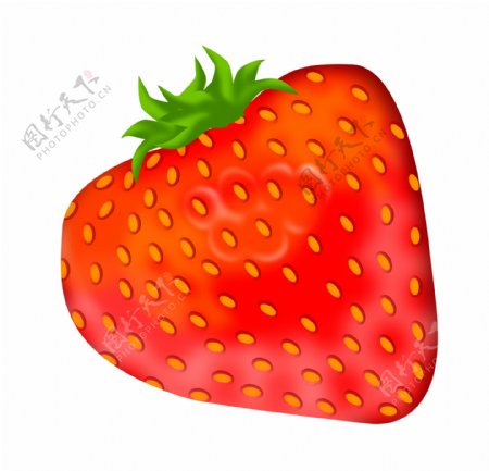 好吃的草莓手绘插画