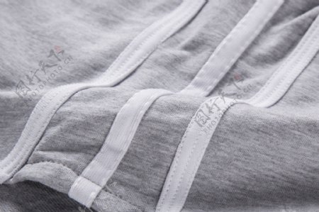 灰白条纹运动裤实物图摄影图4