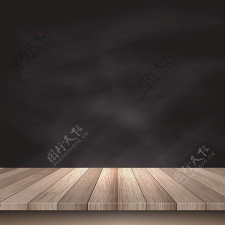 木板黑色墙产品海报合成背景素材