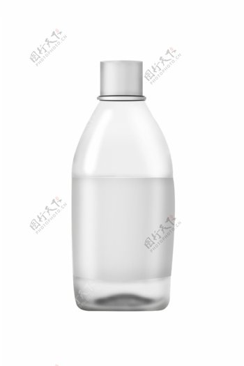 白色酒瓶装饰插图