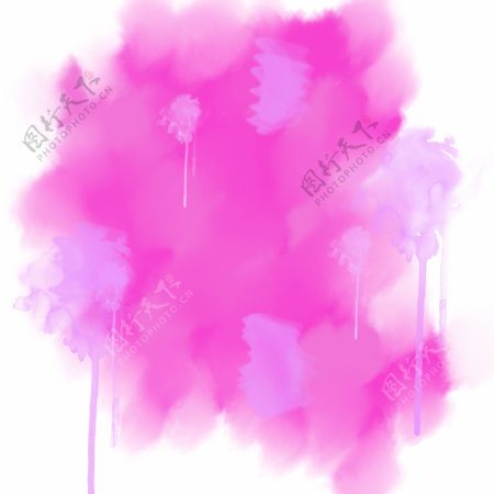 唯美紫色墨迹喷溅设计插画