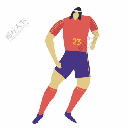 卡通西班牙足球矢量素材