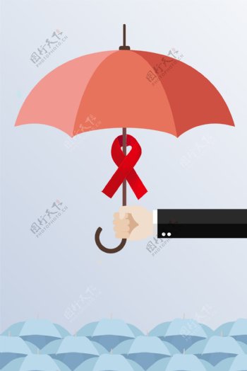 手绘预防艾滋病海报