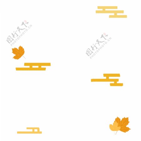 秋季枫叶相框插画