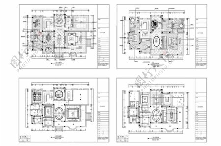 独栋别墅欧式装修CAD施工图