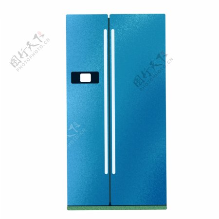 蓝色科技电冰箱装饰