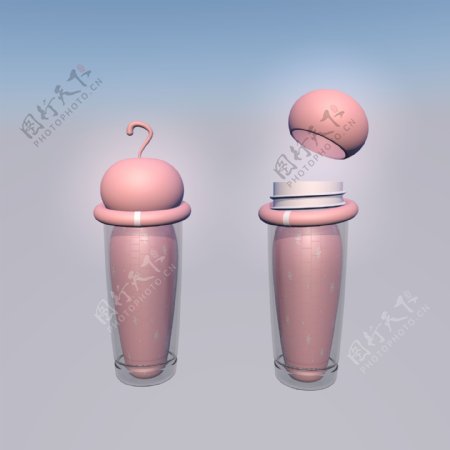 C4D粉色保温杯素材