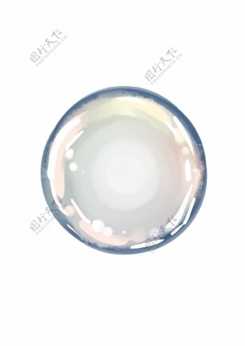 漂浮的透明气泡插画