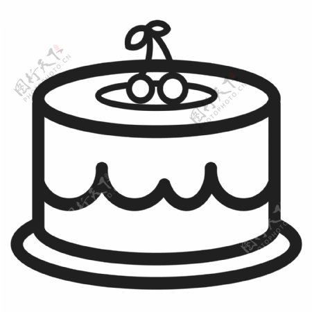 过生日的卡通蛋糕