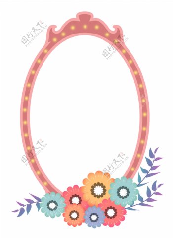花朵边框母亲节植物粉色装饰