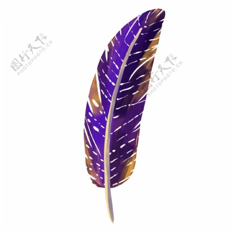 紫色质感羽毛图案