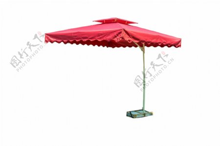 红色的遮阳伞简约