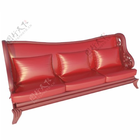 大红色创意沙发装饰