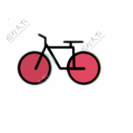 卡通自行车图标下载