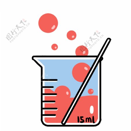 化学仪器量杯插画
