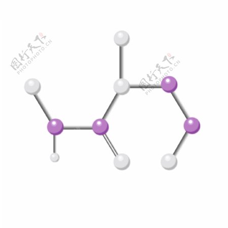 紫色的卡通分子式
