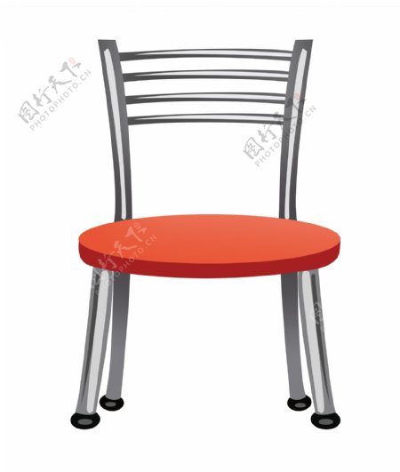 红色的椅子装饰插画