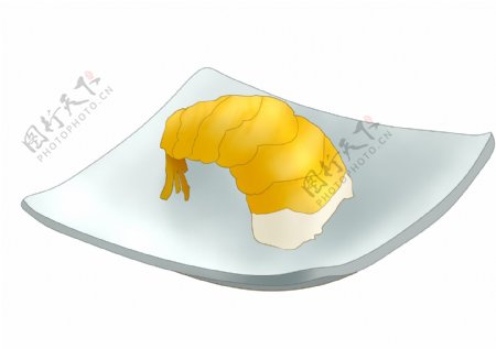 日本龙虾装饰插画