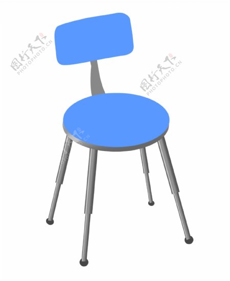 一把蓝色椅子插图