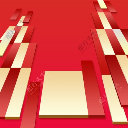 红色简约电商舞台背景图