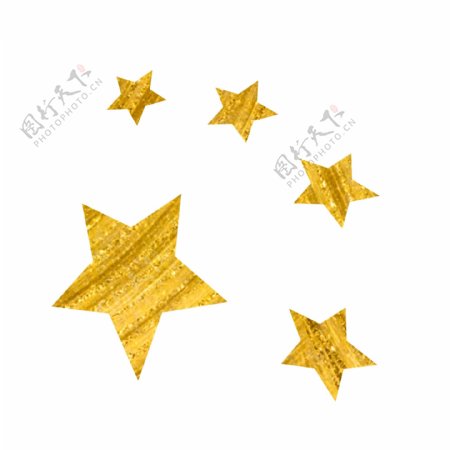金色美丽的五角星