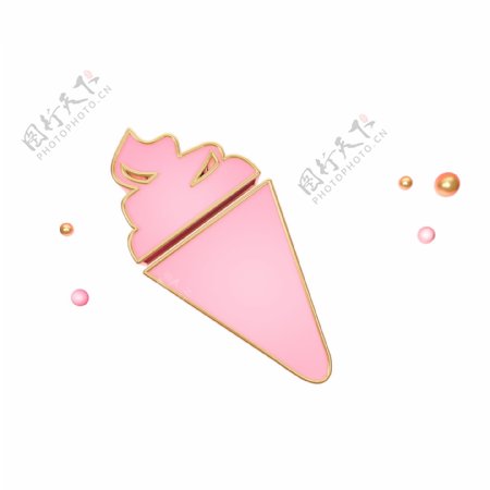 创意粉色冰淇淋