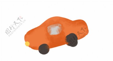 橘黄色的车