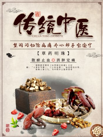 中国风传统养生海报