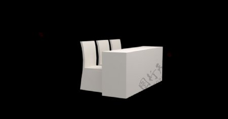 3D会议桌椅模型