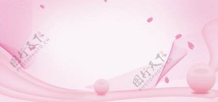 粉色圆形花瓣背景设计