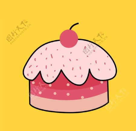粉色小蛋糕素材